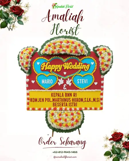 Papan Bunga Pernikahan Locare